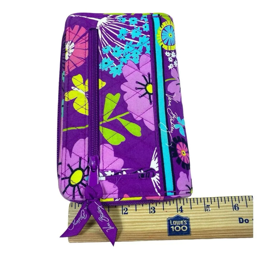 VERA BRADLEY Turn Lock Wallet Flutterby Pattern & Floral Nightingale Pouch - Picture 6 of 13
